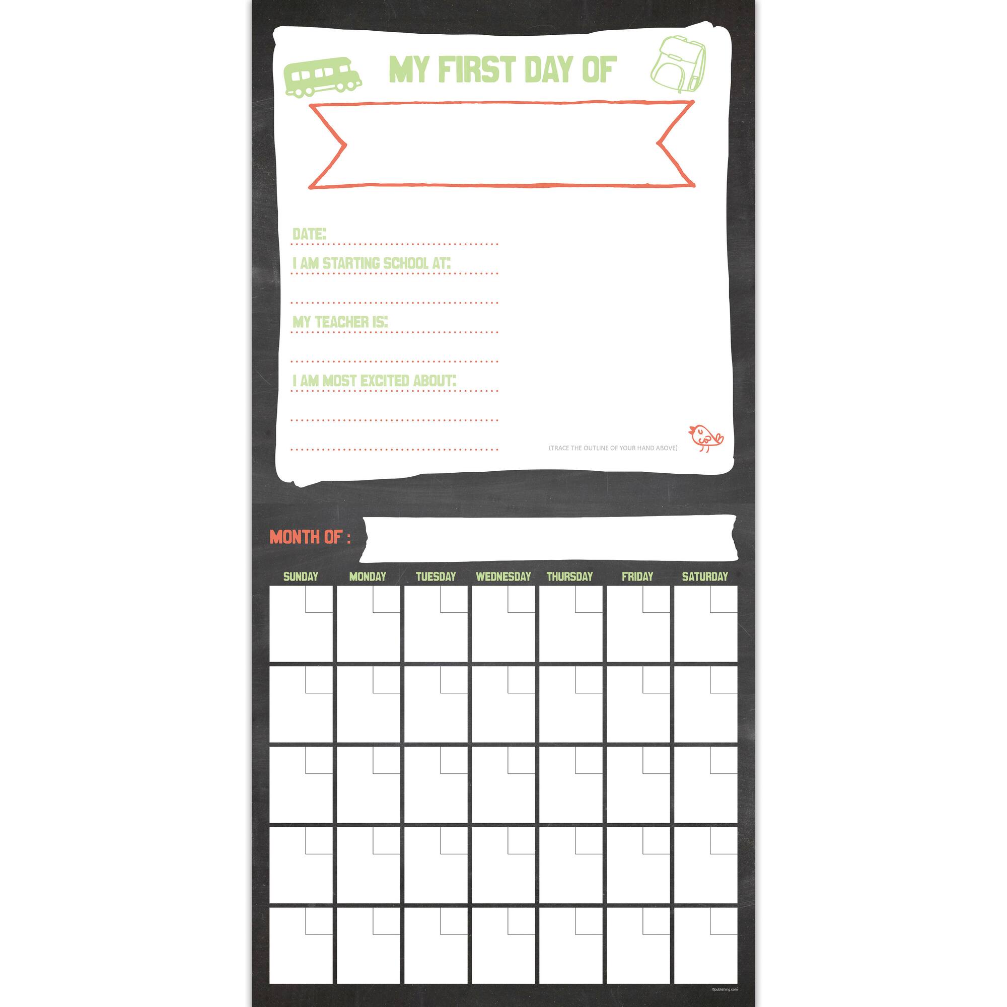 TF Publishing My School Year Undated Wall Calendar